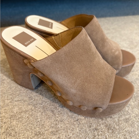 Dolce Vita Brown Suede Mules - Picture 3 of 8